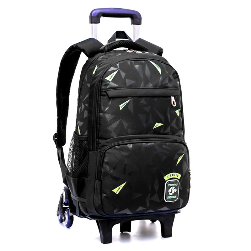 2/6 Wheels Trolley Backpack Children Kids Student School Luggage Bag Outdoor Travel