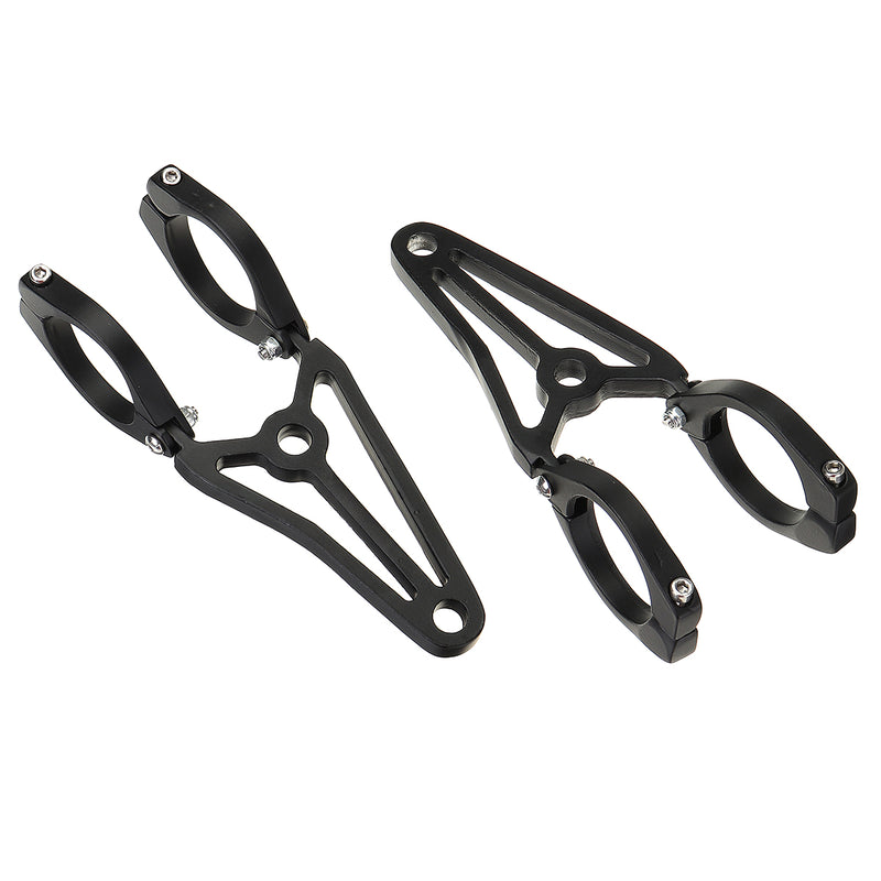 39mm-41mm Motorcycle Headlight Bracket Turn Signal Lights Holder Aluminum Black