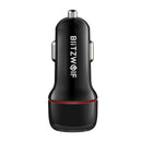 BlitzWolf BW-SD5 18W Dual-Port USB 3.0 Mini Car Charger for iPhone 11 Pro XS Xiaomi Mi8 Pocophone F1