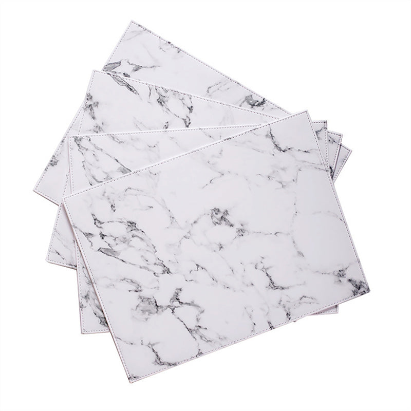 2PCS Marble Placemats Kitchen Dining Table Place Mats Pads Decor PVC 45x30CM