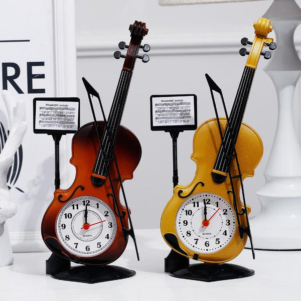 Desktop Alarm Clock Big Violin Plastic