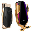 Smart Locator 10W Qi Wireless Charger Fast Charging Air Vent Infrared Induction Automatical Lock Car Mount Car Phone Holder For 4-6.5 Inch Smart Phone