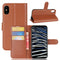 Litchi Texture Card Slot Bracket Flip Leather Case For iPhone X