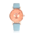 REBIRTH RE055 Rose Gold Case Women Wrist Watch Casual Style Gift Leather Strap Quartz Watches