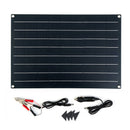 30W Waterproof Solar Panel Matte Texture Car Emergency Charger WIth 4 Protective Corners Dual USB+DC