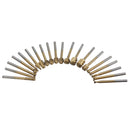 Drillpro 20Pcs Titanium Coated Rotary File Cutters HSS Mini Burr Wood Working Milling Carving Rasp Drill Bits