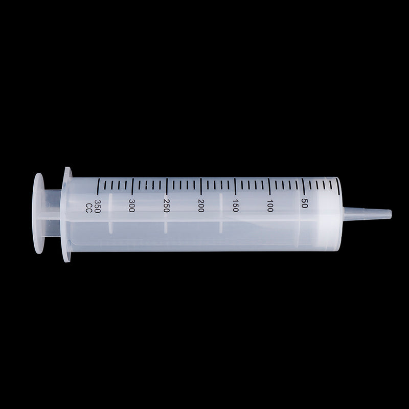 350ml Plastic Dispensing Syringe w/ Double Scale for Refilling and Measuring Liquids Industrial Glue Applicator