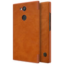NILLKIN Flip Shockproof Card Slots Holder Full Cover PU Leather PC Protective Case for Sony Xperia L2