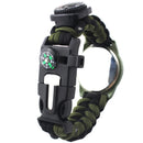 IPRee 4 In 1 EDC Survival Compasss Bracelet Watch Camp Emergency Nylon Paracord Wristband