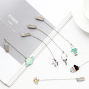 Cartoon Metal Hanging Bookmark Creative Lovely Rabbit Hanging Bookmark Student Stationery Portable Hanging 10 Pcs