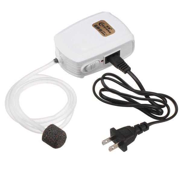 Aqua Silent Aerator Aquarium Air Oxygen Pump Water Pond Fish Fountain Single Outlet