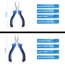 NEWACALOX 8Pcs 4.5inch Precision Pliers Set Mini Pliers Diagnoal Pliers Wire Cutting Long Nose Pliers Jewelry Making DIY Hand Tool Kit