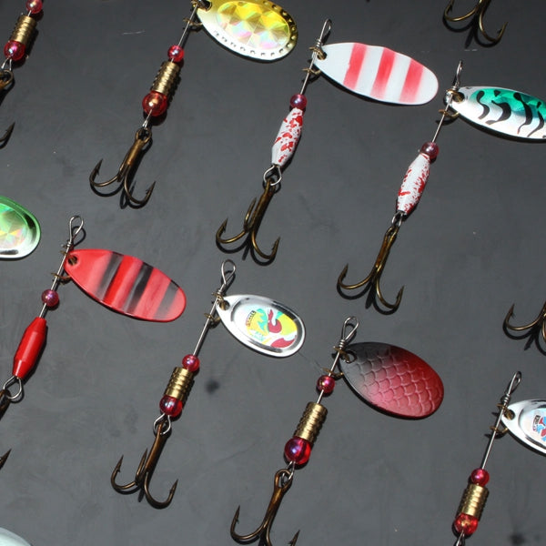 ZANLURE 30pcs Metal Fishing Lure Minnow Poper Pike Salmon Bait Bass Trout Fish with Hook