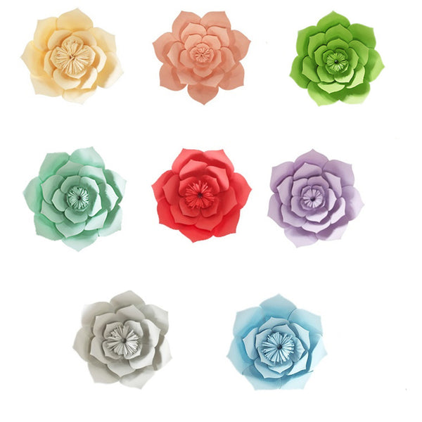 40CM Paper Flower Window Decals Floral Backdrop Wall Wedding Birthday Party Home Shop Decorations