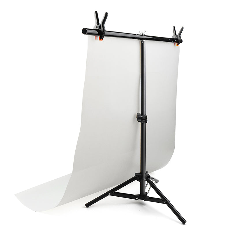 Studio Backdrop Stand T- Frame Light Stand with Clamp