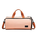 Canvas Wet Dry Separation Shoes Yoga Bag Sports Fitness Cylindrical Gym Bag Travel Luggage Shoulder Bag