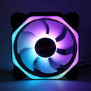 6 Pin 12*12*2.5cm  RGB Colorful LED Cooling Fan for Computer Case