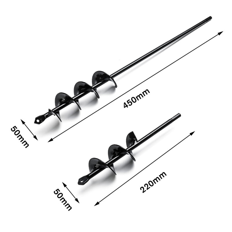 5x22/5x45cm Garden Auger Small Earth Planter Drill Bit Post Hole Digger Earth Planting Auger Drill Bit for Electric Drill