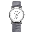 Wal-Joy WJ9007 Student Watch Simple Date Display Nylon Strap Female Quartz Wrist Watch