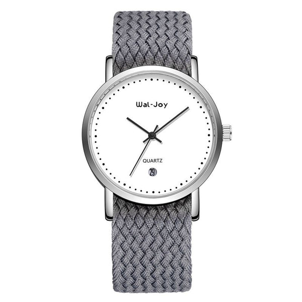 Wal-Joy WJ9007 Student Watch Simple Date Display Nylon Strap Female Quartz Wrist Watch