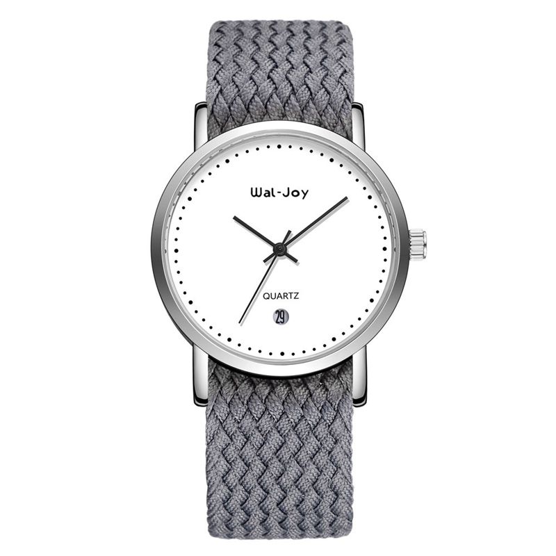 Wal-Joy WJ9007 Student Watch Simple Date Display Nylon Strap Female Quartz Wrist Watch