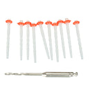 10pcs Dental Fiber Post Resin High-intensity Screw Thread Quartz with Drill