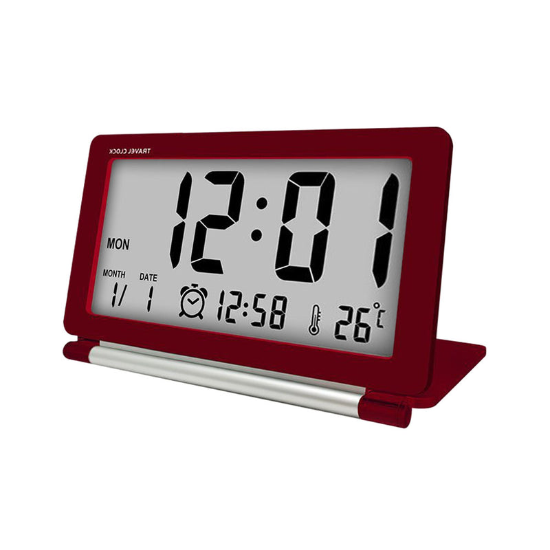 Loskii DC-11 Electronic Travel Alarm Clock Folding Desk Clock With Temperature Date Time Calendar