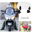 Universal Adjustable Clip On Transparent Windshield Extension Spoiler Wind Small Windscreen Deflector For Motorcycle Scooter
