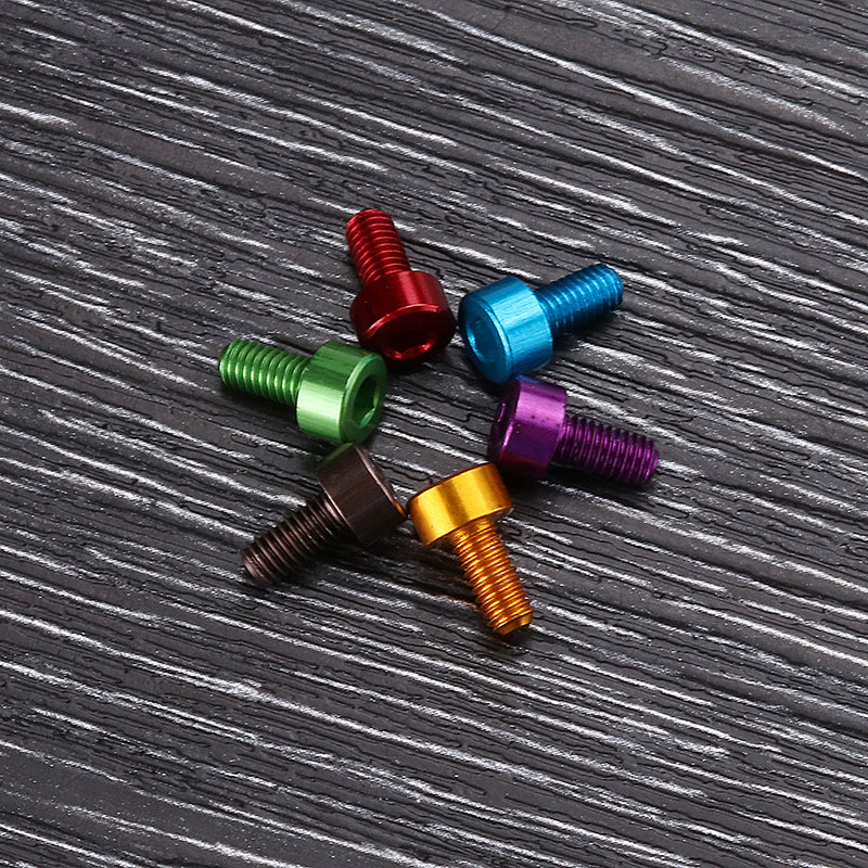 Suleve M3AH10 10Pcs M36mm Hex Socket Screw M3 Cap Head Bolt 7075 Aluminum Alloy Multicolor