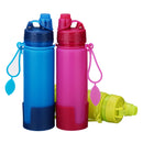 500ML Foldable Hydration Silicone Water Bottle Portable SoftKettle Bottle for Gym Running Hiking Biking