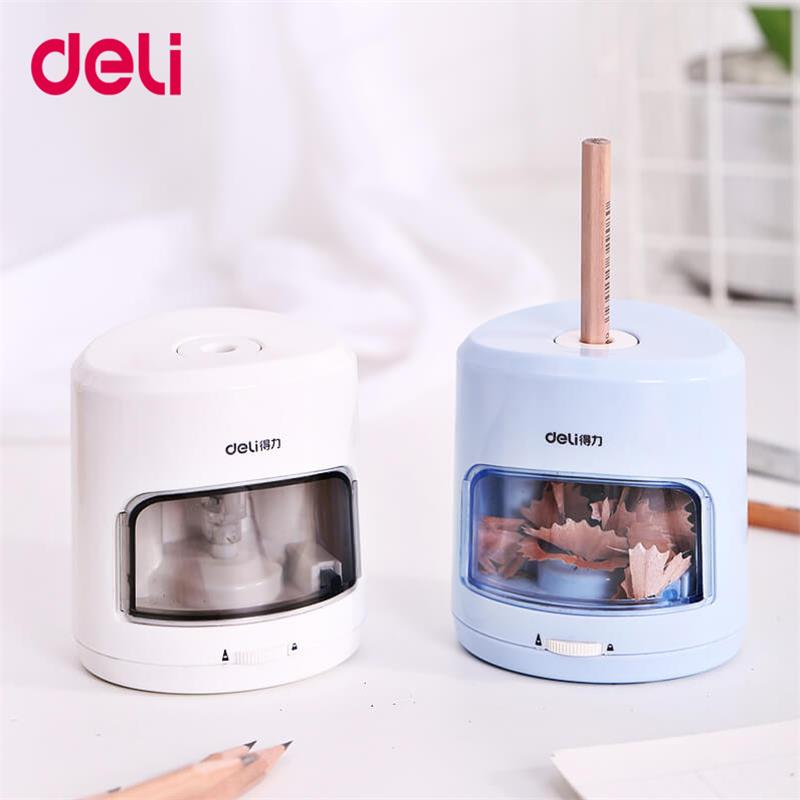 XIAOMI Ecosystem Deli 0502 Electric Pencil Sharpener Home Office School Mechanical Pencil Sharpener Office School Stationery Supplies Gift for Kids Childrens