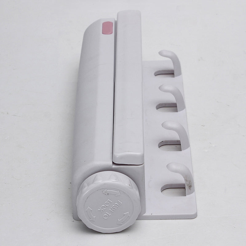 4x3.2m Wall Mounted Indoor Washing Cloth Hanger Laundry 4 Line Airer Dryer Retractable