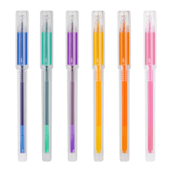 Deli A125 6Pcs/box Full Needle Colored Gel Pen 0.5mm Signing Pen Drawing Pen 6 colors