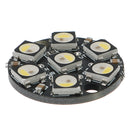 5Pcs Round 7x 5050 RGBW Cool White LED 6000K Display With Integrated Drivers Module