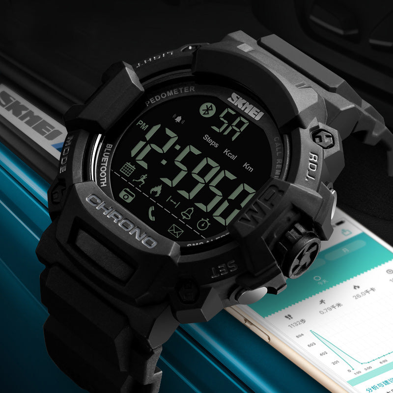 SKMEI 1249 50M Waterproof Smart Watches Calorie Chronograph bluetooth Sport Watch