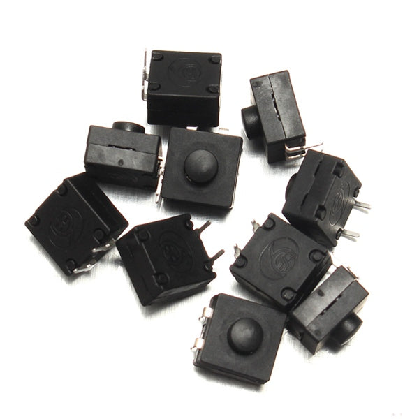 10Pcs DIP PCB Mini Latching Tactile Tact Push Button Switch 12x12x9mm
