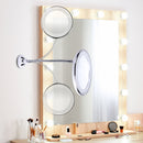 Makeup Mirror LED Light Suction Cup Wall Mirror 360 Rotation Bathroom Flexible Makeup Mirror