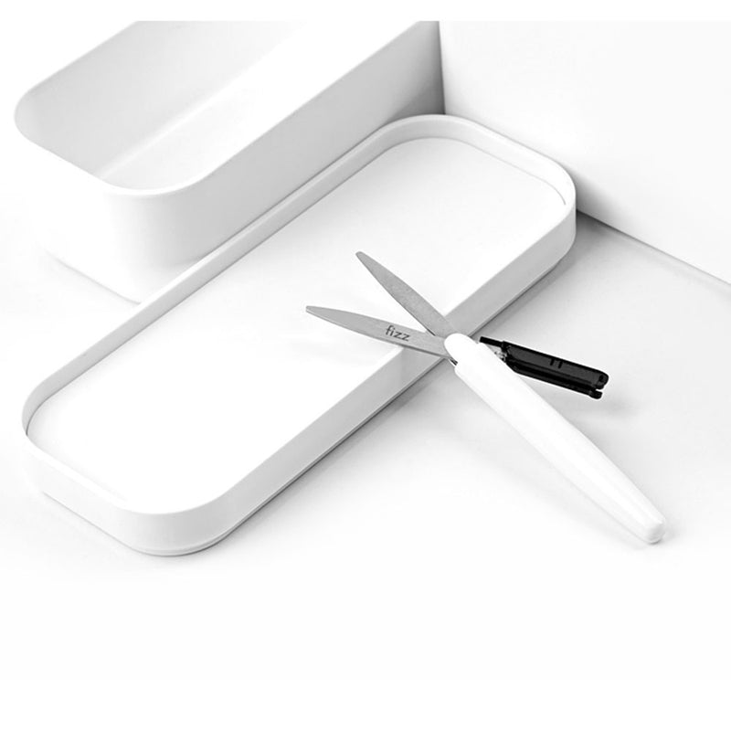 Fizz FZ212006 Stainless Steel Portable Self-Locking Safety Scissors Pen Shape Scissors Utility Cutter Manual Sewing Scissors Spring Scissors With Cover From Xiaomi Youpin