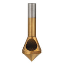 Drillpro 4pcs Countersink Deburring Bit Set Titanium Coated Chamfering Drill Oblique Hole Chamfer