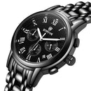 STRYVE S9601 Luminous Display Fashion Stainless Steel Strap Zinc Alloy Case 24hours Display Men Quartz Watch