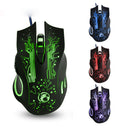 IMICE X9 2400DPI Adjustable Colorful LED 6 Buttons USB Wired Optical Gaming Mouse for PC Laptop