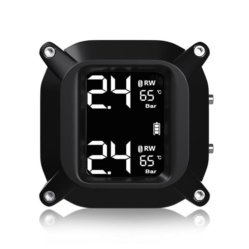 M6 LCD Display Motorcycle Real Time Tire Pressure Monitor System Waterproof TPMS Wireless External WI Sensors