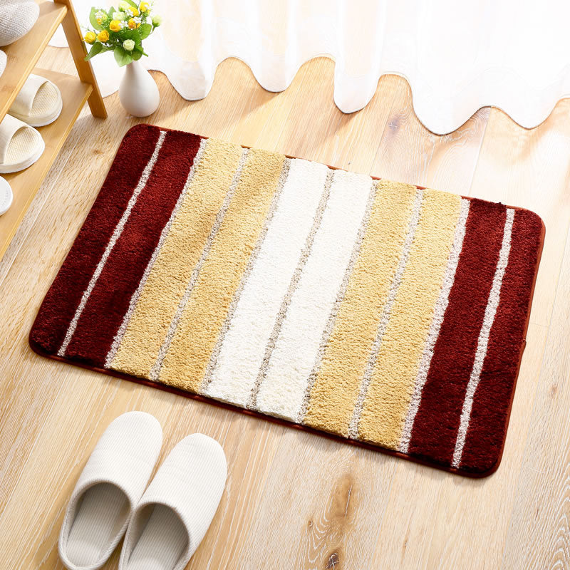 Honana MT-815 50x80cm Modern Minimalist Mat Anti-Skid Gradient Stripe Rugs Carpet Home Bathroom Mat