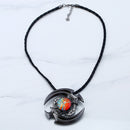 Unisex Fidget Spinner Necklace Twine Pendant Necklace for Men Women