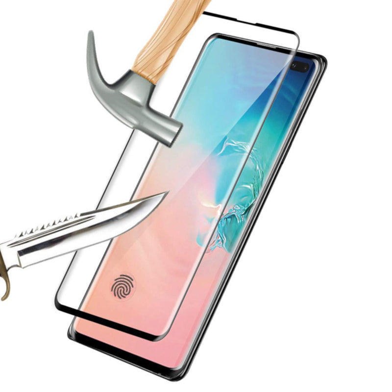 BAKEEY Ultrasonic Fingerprint Unlock 3D Curved Edge Full Glue Tempered Glass Screen Protector for Samsung Galaxy S10 Plus 6.4