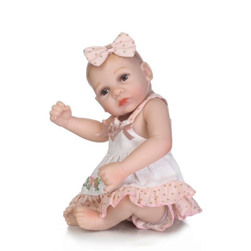 NPK 10 Inch 26cm Twins Reborn Baby Soft Silicone Doll Handmade Lifelik Baby Girl Dolls Birthday Gift