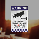 200x300mm Warning CCTV Security Surveillance Sticker Camera Rigid Plastic Sign