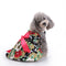 Floral Dog Harness Dress Pet Clothes D-ring Vest Shirts Sundress Black