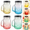 Fashion Graduated Color Glass Drinking Jar Cup Bottle 500ml