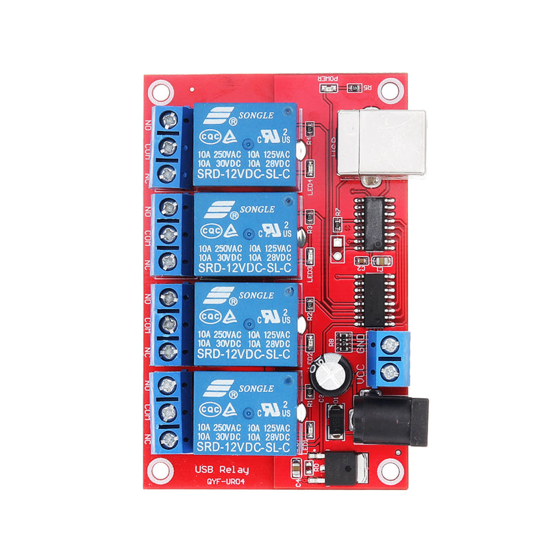 4 Channel 12V HID Driverless USB Relay USB Control Switch Computer Control Switch PC Intelligent Control Relay Module